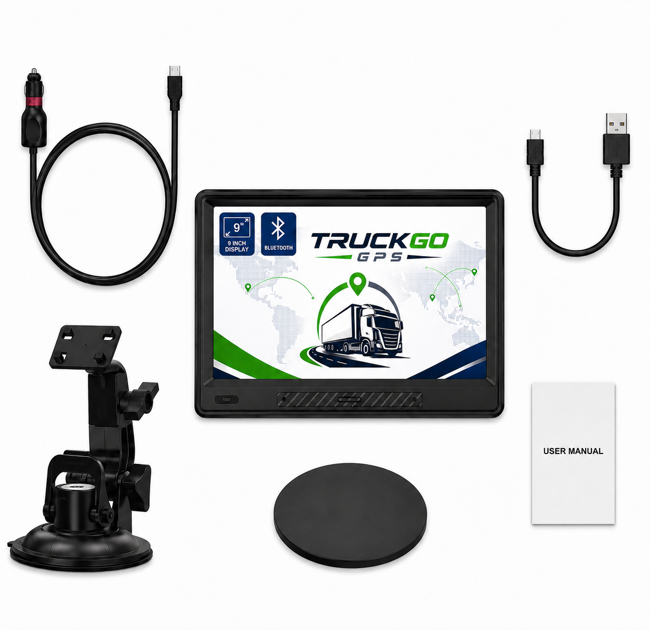 GPS para Camión 9" iGO Primo – Pantalla Grande, Mapas Europa y Rutas para Vehículos Pesados