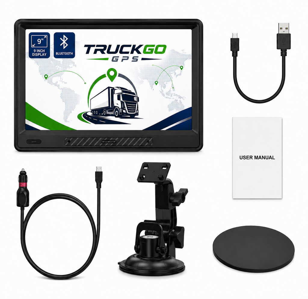 GPS para Camión 9" iGO Primo – Pantalla Grande, Mapas Europa y Rutas para Vehículos Pesados