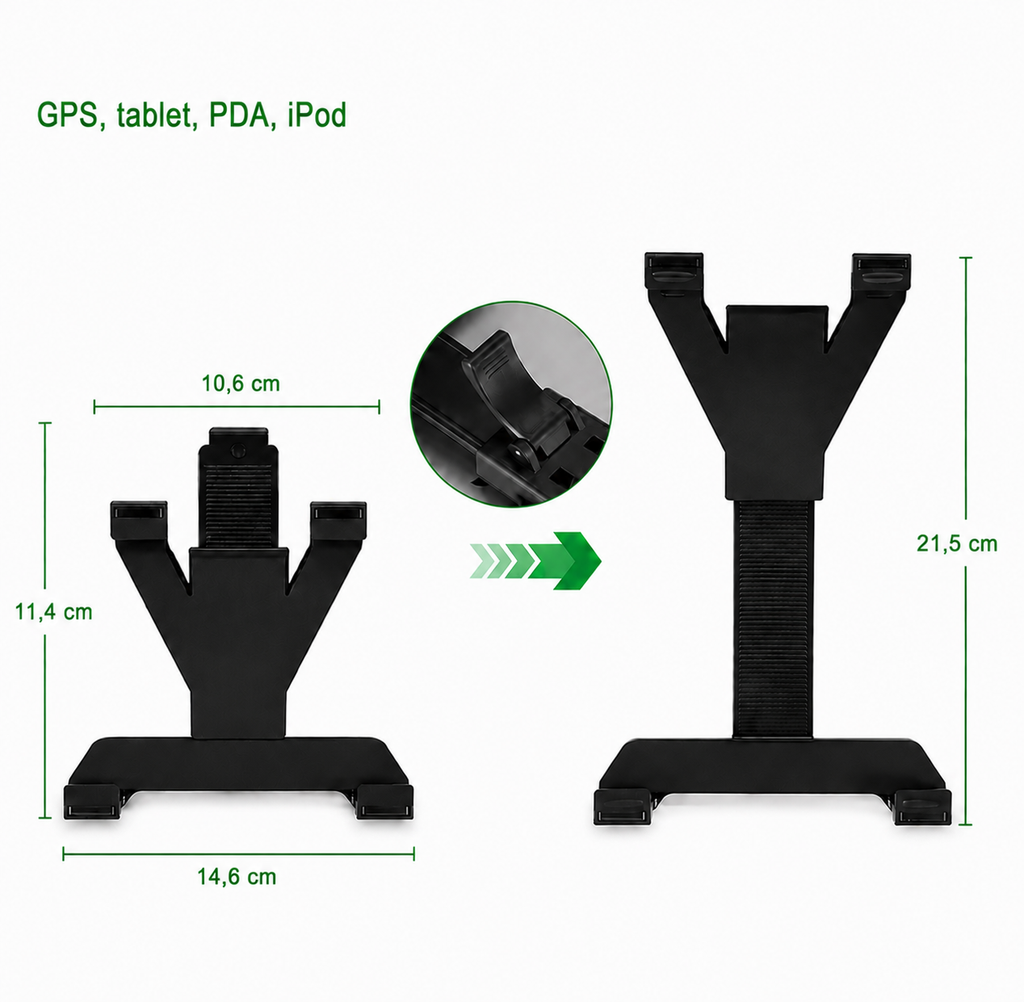 Soporte Universal para GPS y Tablet en Camión – Fijación Segura para Pantallas de 7" a 10"